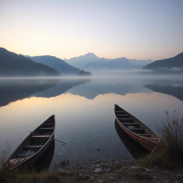 Paragliders over Pokhara with the Annapurna range